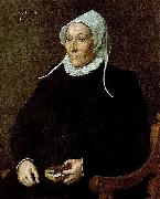 Cornelis Ketel Portrait of a Woman aged 56 in 1594 oil on canvas